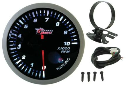 Tachometer 0-10000Rpm 60mm Sil/Black