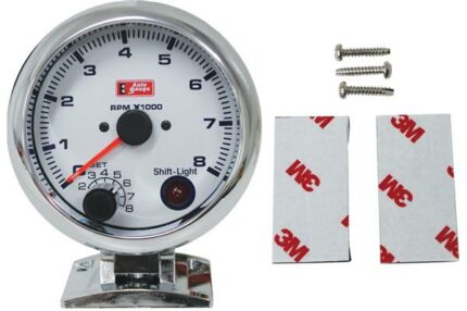 3-3/4 Tacho With Shift Silverwh