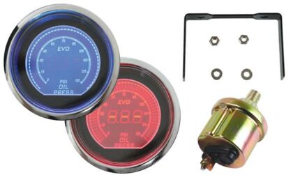 DISCONTINUED - 2 Oil Pressure Gauge Led Digital Blue/