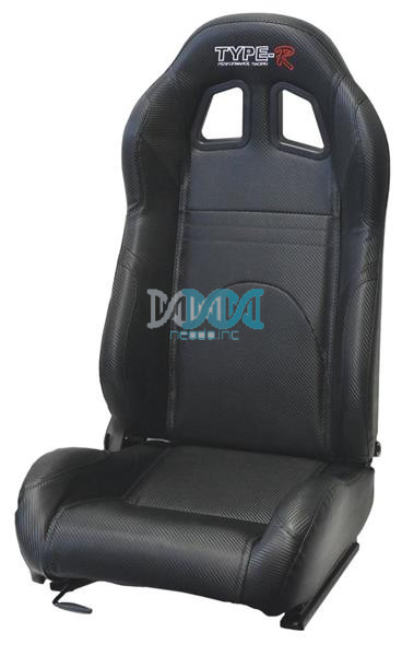 Reclining Racing Seats Pvc Carbon Black Set