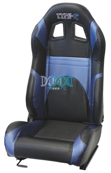 Reclining Racing Seats Pvc Carbon Blue Set