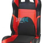 Reclining Racing Seats Pvc Carbon Red Set