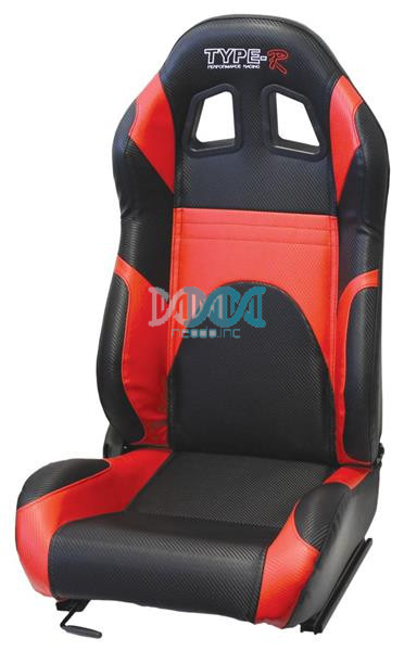 Reclining Racing Seats Pvc Carbon Red Set