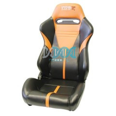 Reclining Racing Seat Pvc Orange/Black