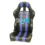 Reclineable Racing Seat Pvc Black/Blue - Sold per pair