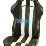 Reclineable Racing Seat Pvc Black/White - Sold per pair