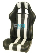 Reclineable Racing Seat Pvc Black/White - Sold per pair