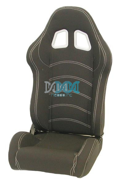 Reclining Racing Seat Cloth Black/White - Sold per pair