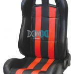 Reclining Racing Seats Pvc Carbon Red Set - Sold per pair
