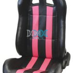 Reclining Racing Seats Pvc Carbon Pink Set - Sold per pair