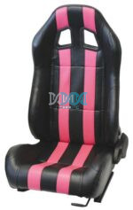 Reclining Racing Seats Pvc Carbon Pink Set - Sold per pair