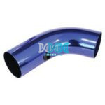 Induction Pipe Short Bend 76mm Blue