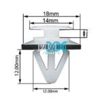 Panel Clips Door 12mm (50)