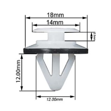Panel Clips Door 12mm (50)