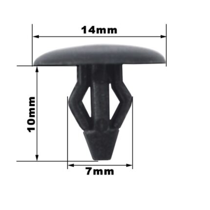 Panel Clips H=13.8 L=10 W=6.3mm (10)