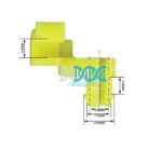 Panel Clips Left Hand(Rod)5mm(100 pieces) Yellow