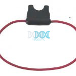 Plug In Fuse Holder Red With Wire 20G 12