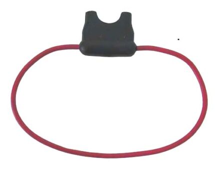Plug In Fuse Holder Red With Wire 20G 12