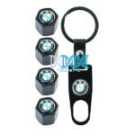 Valve Caps Set With Key Ring Bmw