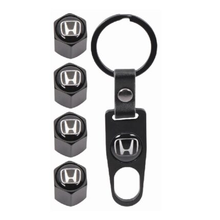 Valve Caps Set With Key Ring Honda