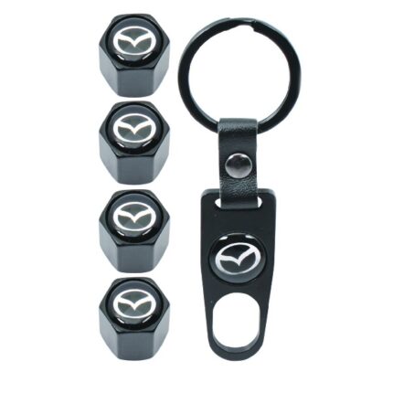 Valve Caps Set With Key Ring Mazda