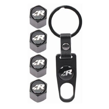Valve Caps Set With Key Ring Racing