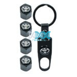 Valve Caps Set With Key Ring Toyota