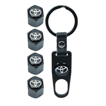 Valve Caps Set With Key Ring Toyota