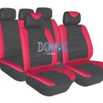 Seat Covers 9 Pieces Grey Racer