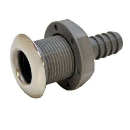 Through Hull Plated 316 Stainless Steel 16mm Grey