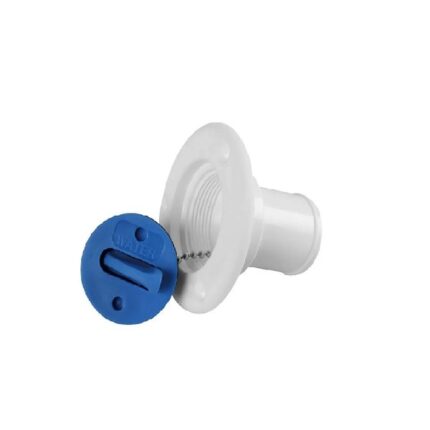 Water Deck Cap 40mm White With Blue Cap