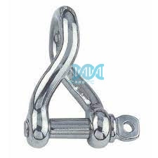 Twist D Shackle 6mm 316 Stainless Steel