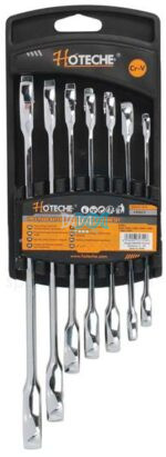 Ratchet Spanner Set 7 Piece Chrome Vanadium