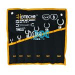 Hoteche Chrome Vanadium 6 Piece Flare Nut Wrench Set