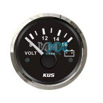 Kus Oil Pressure Gauge - 52mm - Black Face With Silver Bezel