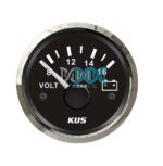 Kus Oil Pressure Gauge - 52mm - Black Face With Silver Bezel