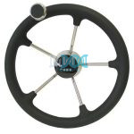 Steering 316 Stainless Steel With PU Foam & Knob 135 Black