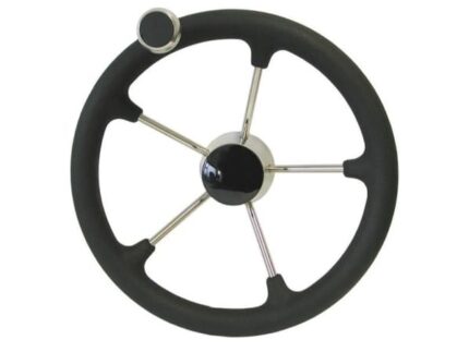 Steering 316 Stainless Steel With PU Foam & Knob 135 Black