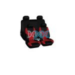 9 Piece Seat Covers Skini Red/Black