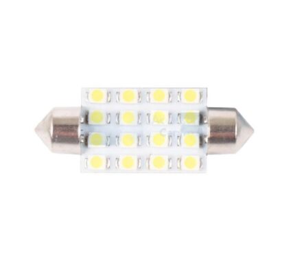 Led Globe Festoon 12-24V 16 Leds 10 x 41mm - Led Chip 4014 Base SV8.5