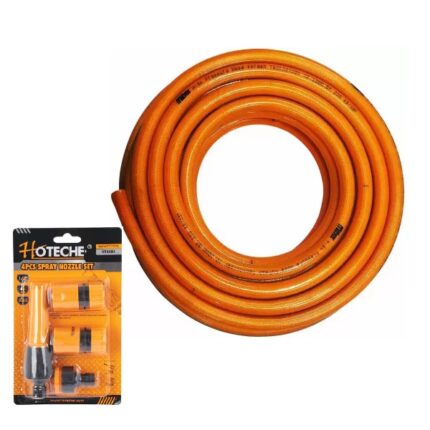 Hoteche Garden Hose 13mm(15M) With 4 Piece Noz/Set