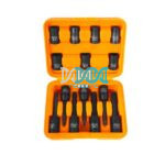 Hoteche 1/2 Inch Drive E-Socket And Torx Bit Set - 14 Pieces