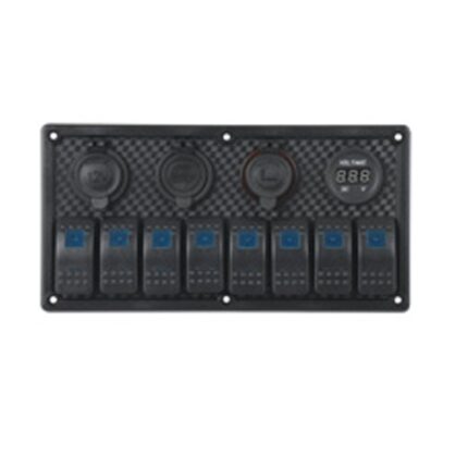 8 Switch Panel Power/Doubleusb/Volt Meter With Circuitbreaker
