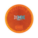 Round Amber Reflector Adhesive Tape Fitting 63mm