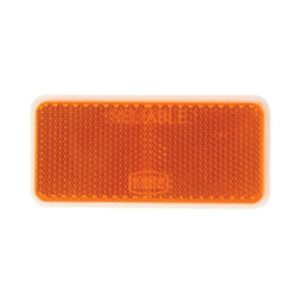 Rectangular Amber Reflector Adhesive Tape Fitting 90X40mm