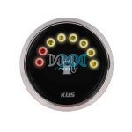 52mm LED Fuel Level Gauge Black Face With Stainless Steel Ring