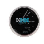 52mm Trim Gauge Black Face With Stainless Steel Ring