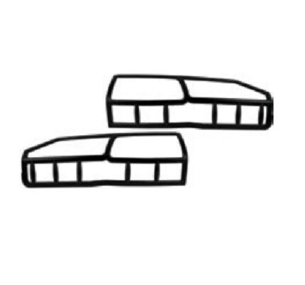 Black Tail Lamp Cover For HiAce 2019