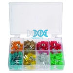 200 Pieces Assorted Mini Blade Fuse Set in plastic carry case
