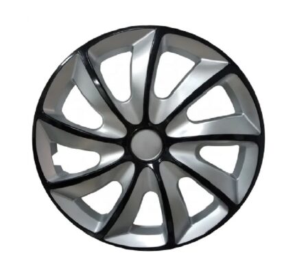 15 Silver & Black Wheel Cover